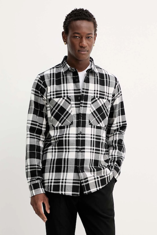 HUGO koszula bawełniana wzorzyste czarny 50549753