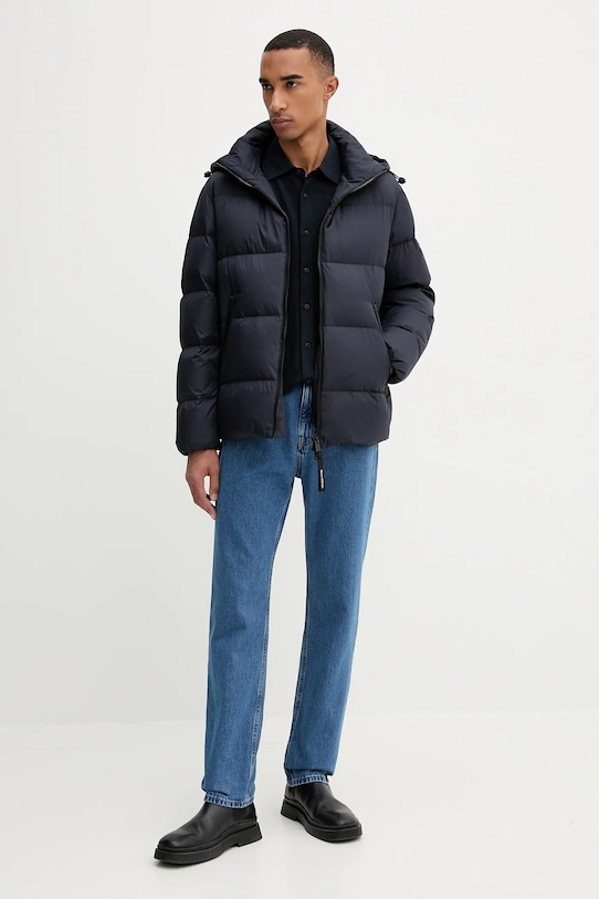 Marc O'Polo cămașă din bumbac 528205755036 bleumarin AW25