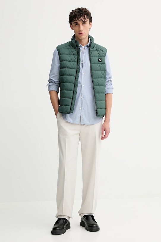 Βαμβακερό πουκάμισο Marc O'Polo 528729742358 μπλε AW25