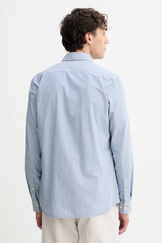 Ρούχα Βαμβακερό πουκάμισο Marc O'Polo 528729742358 μπλε