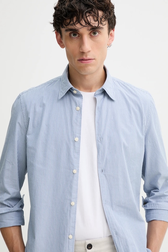 Βαμβακερό πουκάμισο Marc O'Polo μπλε 528729742358