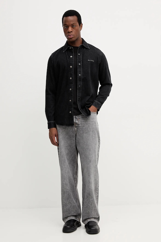 Τζιν πουκάμισο Marc O'Polo 528912922006 μαύρο AW25
