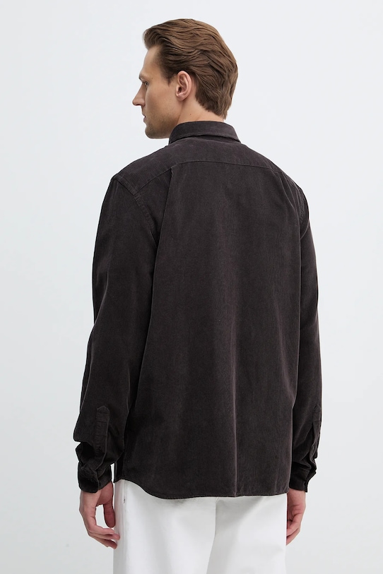 Odzież Lacoste koszula sztruksowa CH3346 brązowy