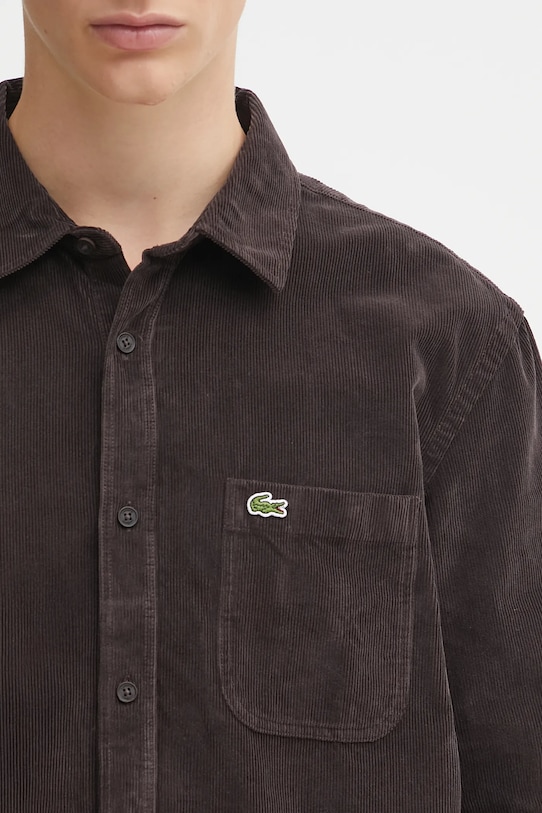 Lacoste koszula sztruksowa brązowy CH3346