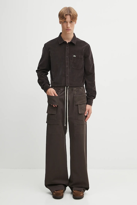 Lacoste koszula sztruksowa CH3346 brązowy