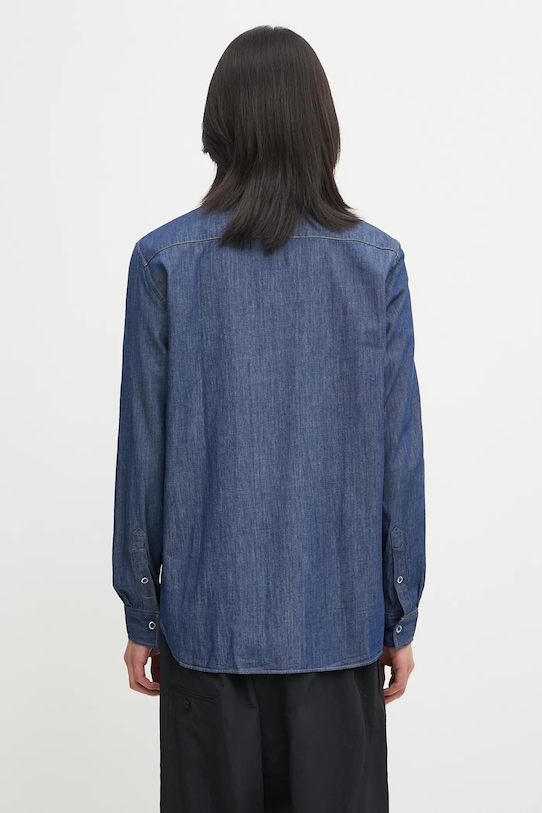 Odzież Lacoste koszula bawełniana jeansowa CH9084 niebieski