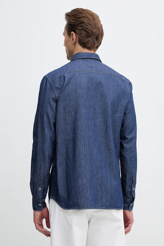 Îmbrăcăminte Lacoste camasa din bumbac denim CH9084 albastru