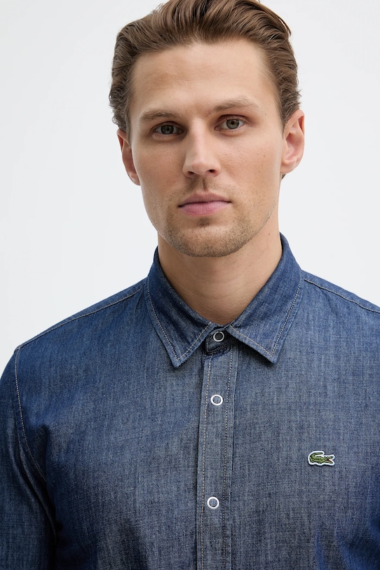 Lacoste camasa din bumbac denim albastru CH9084