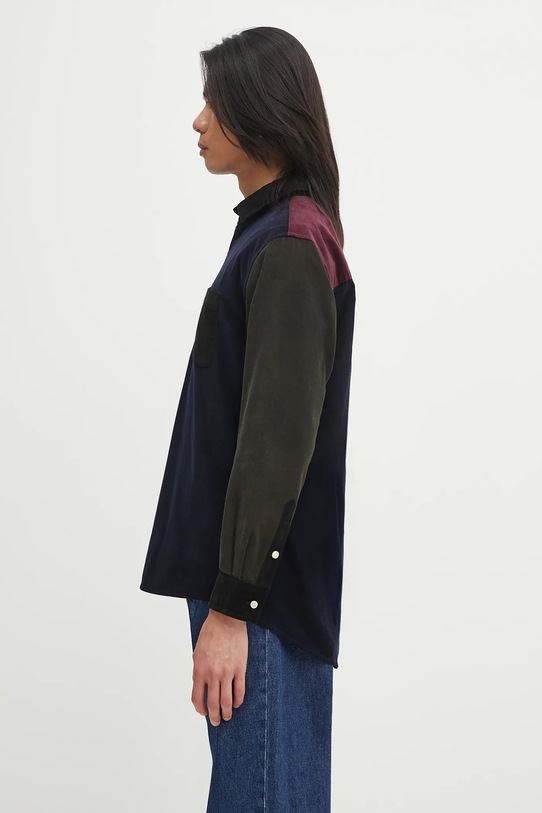 Barbour cămașă din velur Patchwork OS Cord Shirt MSH5688MI32 bleumarin AW25