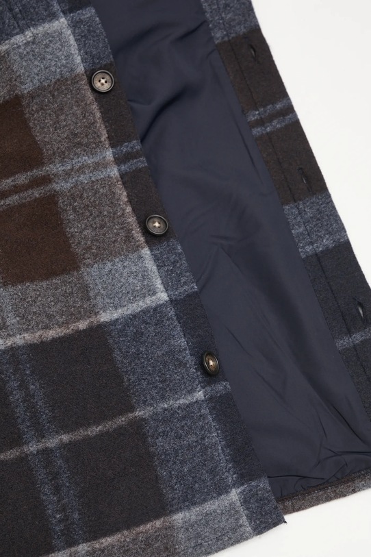 Barbour kurtka Chapter Tailored Check Overshirt MOS0400TN38 granatowy