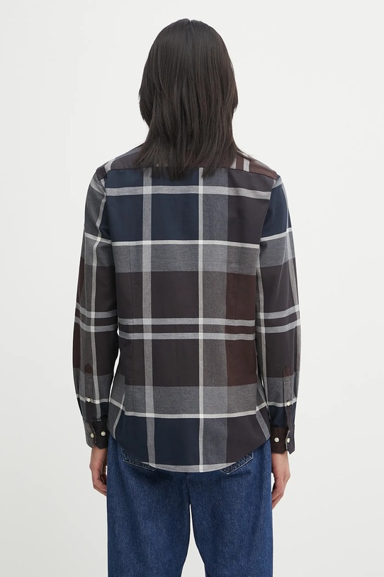 Odzież Barbour koszula bawełniana Dunoon Tailored Tartan Shirt MSH4980TN38 granatowy