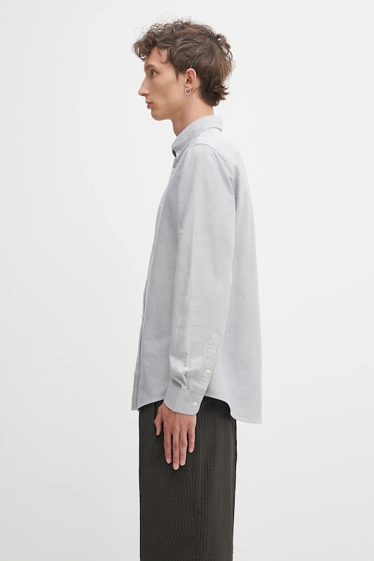 Barbour camicia in cotone Oxtown Tailored Shirt MSH5301BU43 grigio AW25