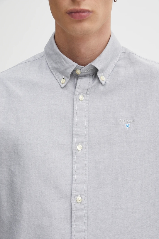 Barbour camicia in cotone Oxtown Tailored Shirt grigio MSH5301BU43