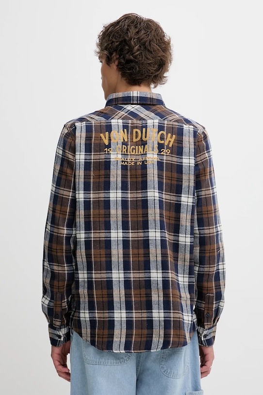 Košeľa Von Dutch regular tmavomodrá VD.1.CHL.TYLER