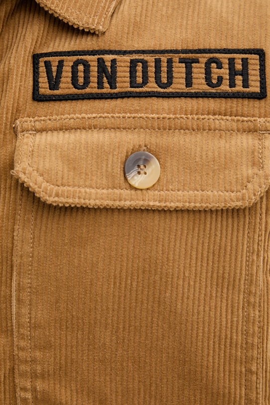 Von Dutch koszula bawełniana VD.1.OSH.1929 zielony