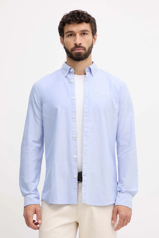 Lindbergh koszula bawełniana bawełna niebieski 30.225020