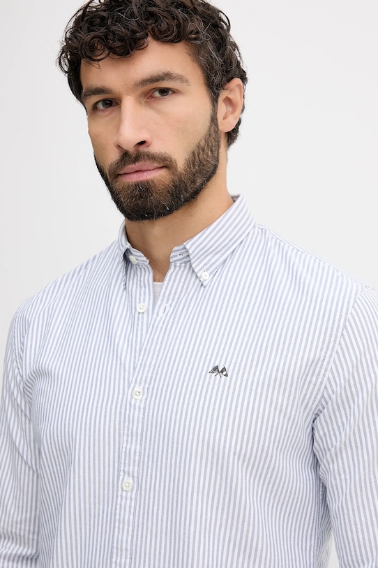 Lindbergh koszula bawełniana niebieski 30.225020