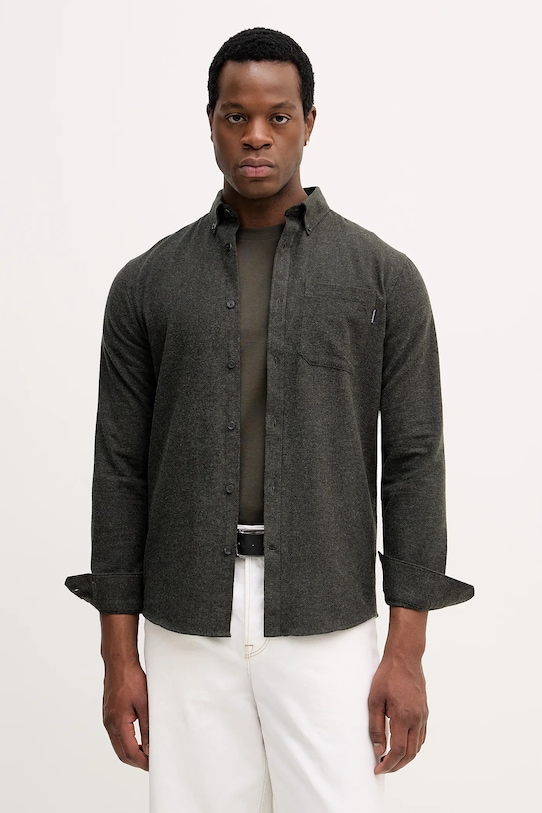 Lindbergh koszula bawełniana bawełna zielony 30.225050