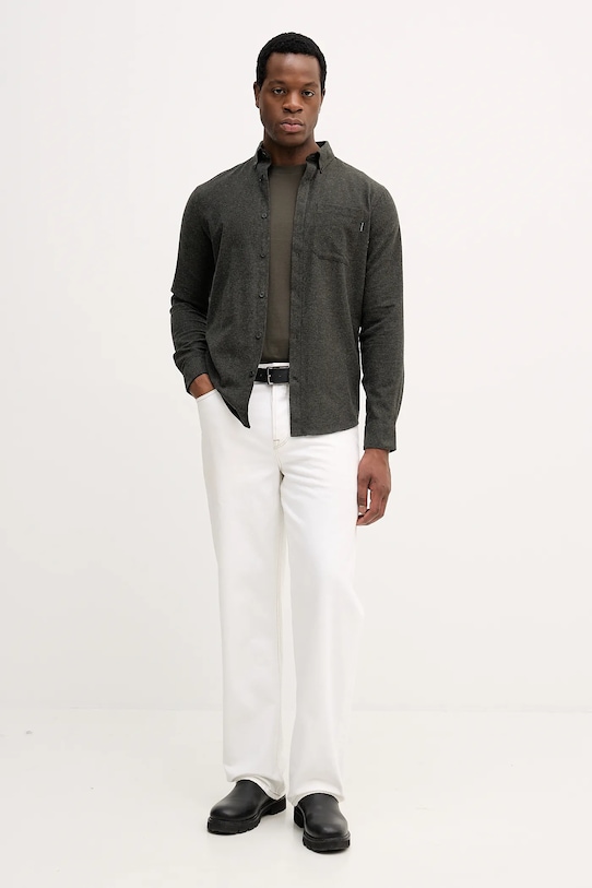 Lindbergh koszula bawełniana 30.225050 zielony AW25