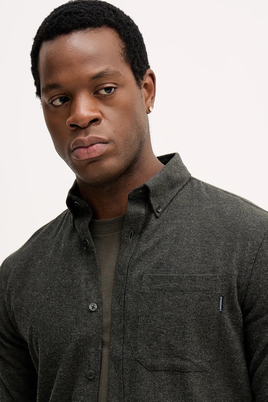 Lindbergh koszula bawełniana zielony 30.225050