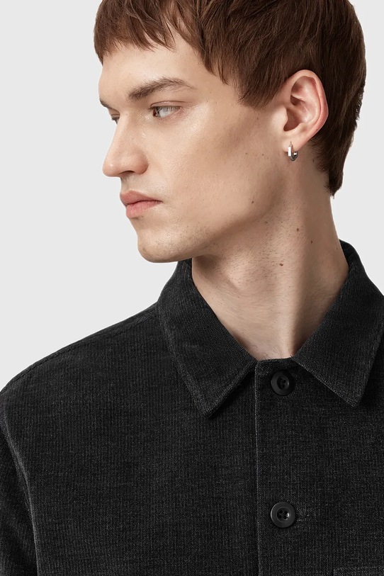 AllSaints koszula HAWKER M017SD czarny AW25