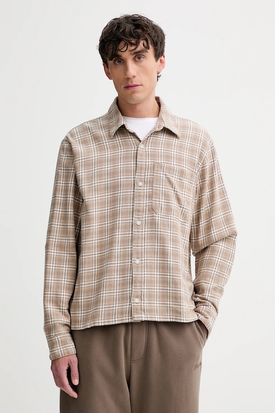 Hollister Co. koszula bawełniana wzorzyste beżowy KI325.5197.418