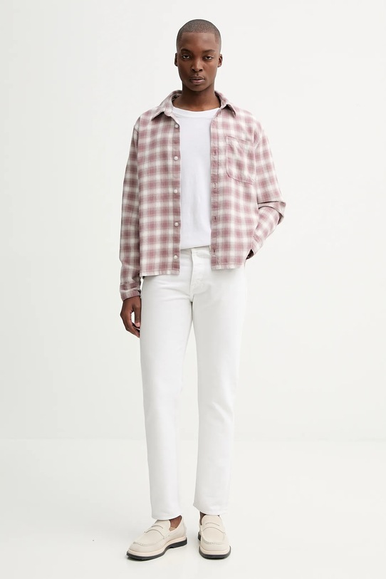Hollister Co. koszula bawełniana KI325.5202.638 różowy AW25