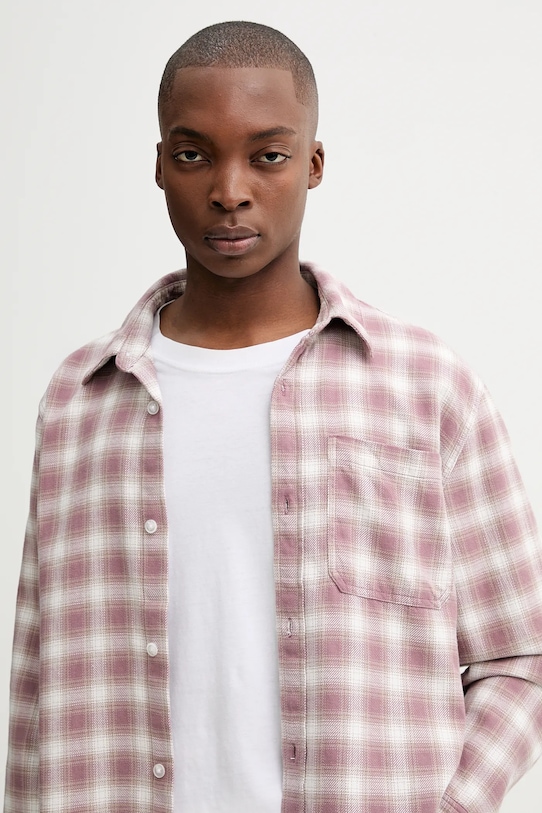 Bavlněná košile Hollister Co. růžová KI325.5202.638