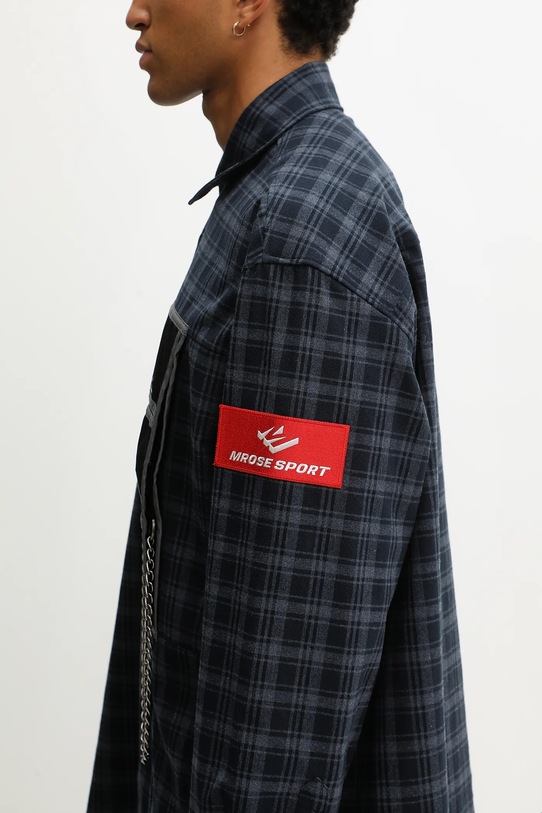 Martine Rose koszula bawełniana Wallet 477WS32527 granatowy