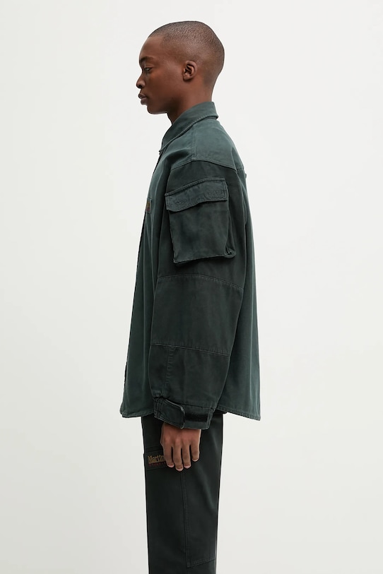 Martine Rose koszula jeansowa Utility 475WP22414 zielony AW25