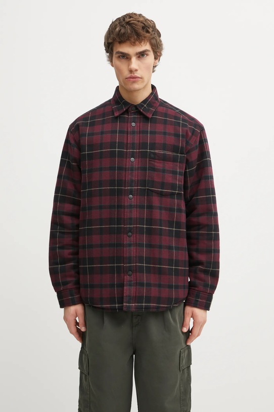 Carhartt WIP kurtka koszulowa Gargan Shirt Jac bez kaptura bordowy I035322.35YXX