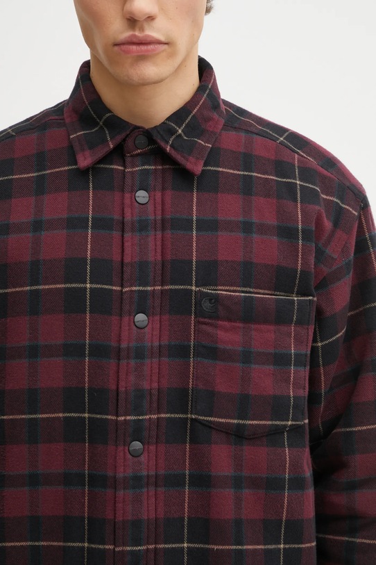 Carhartt WIP kurtka koszulowa Gargan Shirt Jac bordowy I035322.35YXX