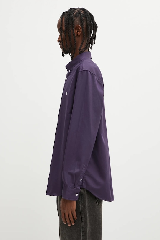 Carhartt WIP cotton shirt L/S Madison Shirt I023339.39FXX violet AW25