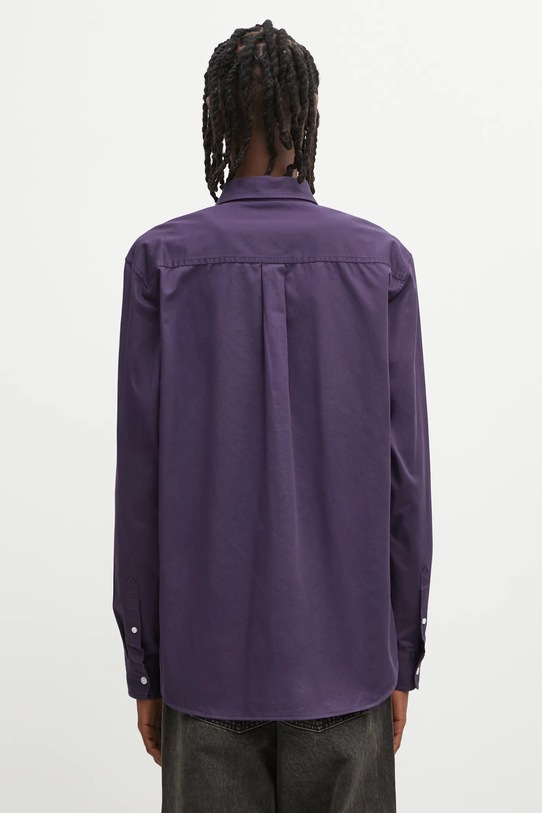 Odzież Carhartt WIP koszula bawełniana L/S Madison Shirt I023339.39FXX fioletowy