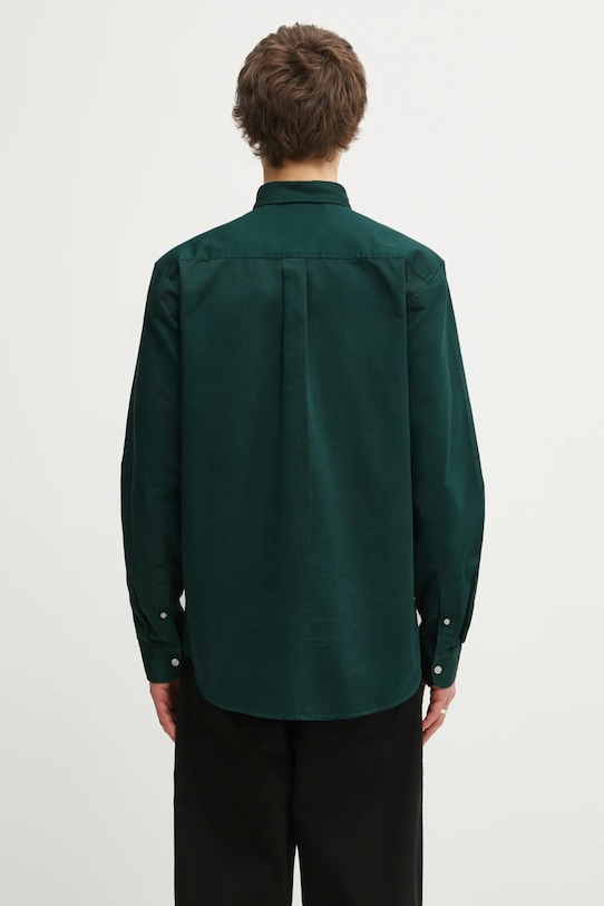 Odzież Carhartt WIP koszula bawełniana L/S Madison Shirt I023339.36IXX zielony