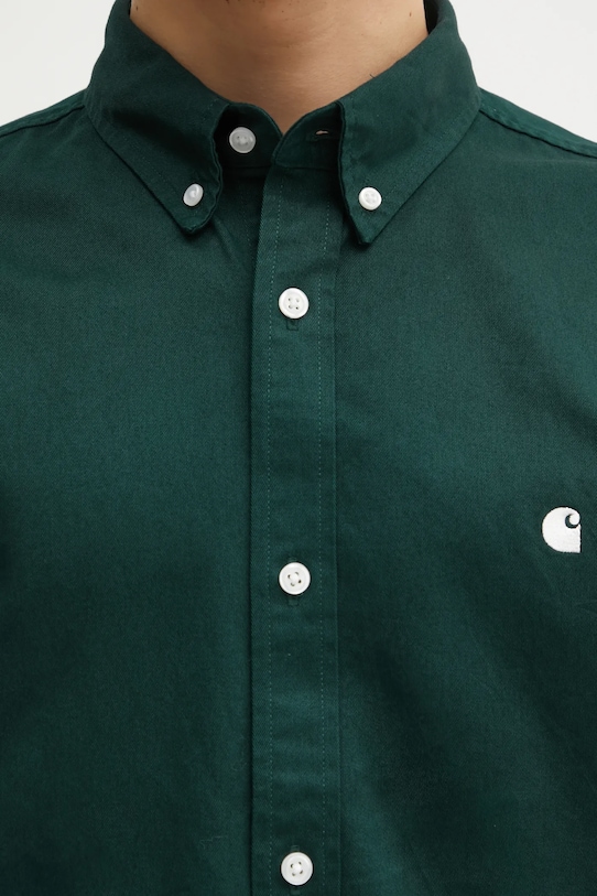 Carhartt WIP koszula bawełniana L/S Madison Shirt zielony I023339.36IXX