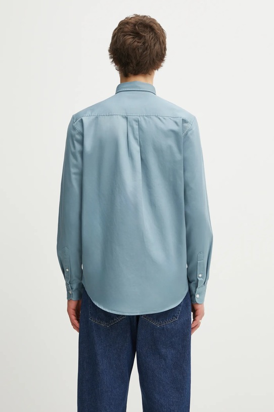 Odzież Carhartt WIP koszula bawełniana L/S Madison Shirt I023339.39HXX niebieski