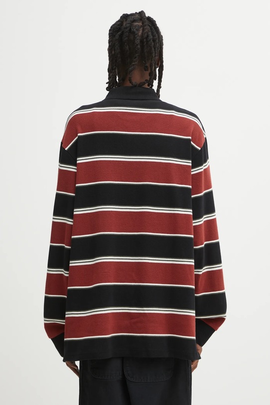 Odzież Carhartt WIP longsleeve bawełniany L/S Malone Rugby Shirt I035313.37UXX czerwony