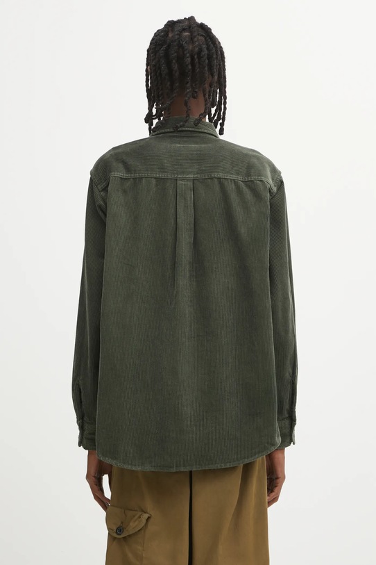 Abbigliamento Carhartt WIP camicia in cotone L/S Flint Shirt I035837.2ZXXX verde