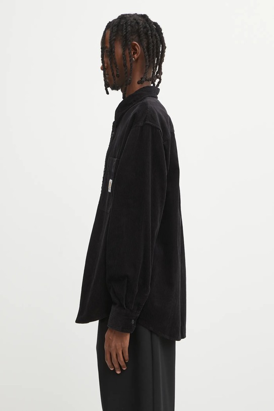 Carhartt WIP koszula sztruksowa L/S Flint Shirt I035837.89XX czarny AW25