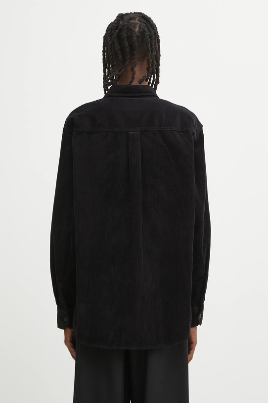 Odzież Carhartt WIP koszula sztruksowa L/S Flint Shirt I035837.89XX czarny