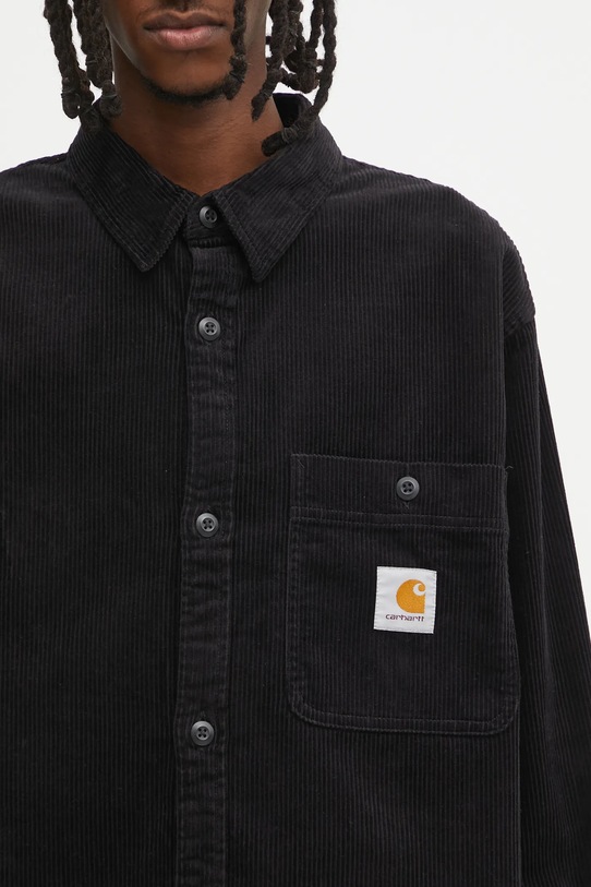 Carhartt WIP koszula sztruksowa L/S Flint Shirt czarny I035837.89XX