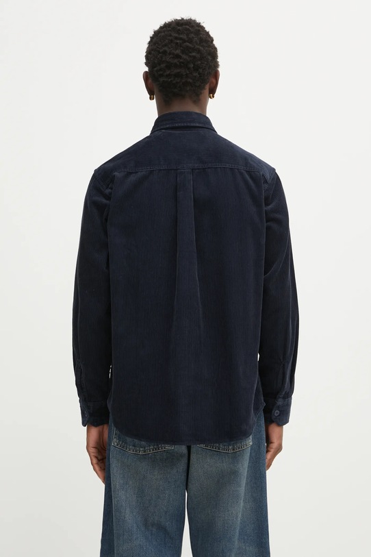 Odzież Carhartt WIP koszula sztruksowa L/S Flint Shirt I035837.J0XX granatowy