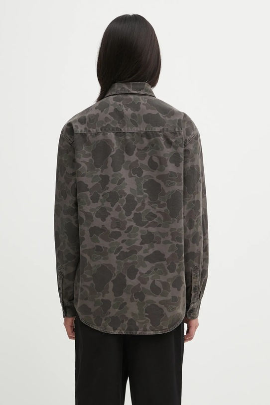 Odzież Carhartt WIP koszula bawełniana L/S Duck Shirt I033769.3ELGD zielony