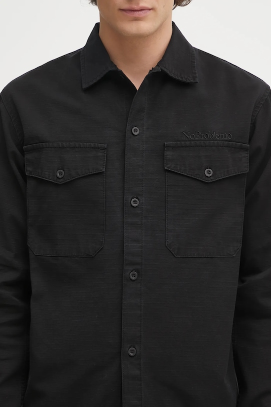 No Problemo koszula bawełniana Mini Problemo Work Shirt czarny NP4011504
