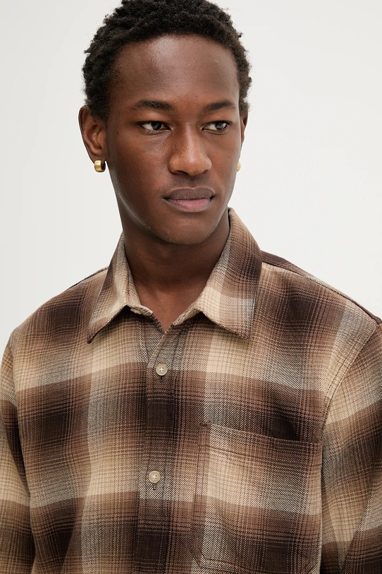 Pamučna košulja Hollister Co. smeđa KI325.5245.428