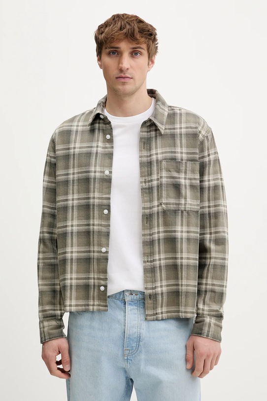 Βαμβακερό πουκάμισο Hollister Co. casual πράσινο KI325.5246.308