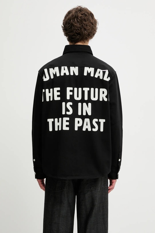 Odzież Human Made koszula bawełniana OVERSIZED HM30SH014 czarny
