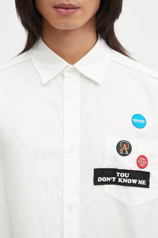 Undercover koszula bawełniana Shirt biały UP2E4401