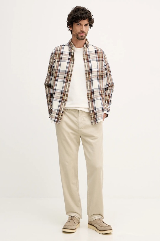 Gant koszula bawełniana 3250243 beżowy AW25